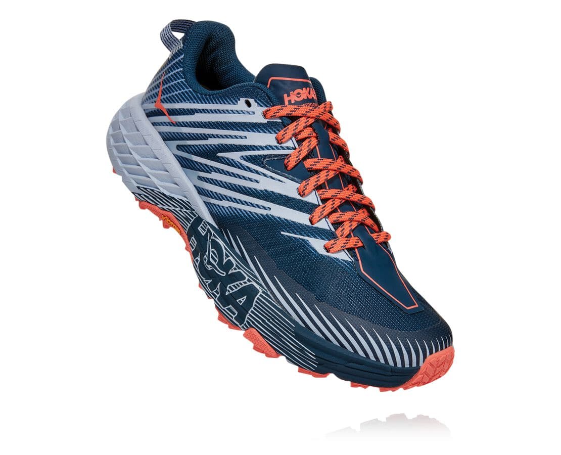 Adidasi Alergare Hoka One One Speedgoat 4 Wide Dama - Albastri | Romania UKXO51639